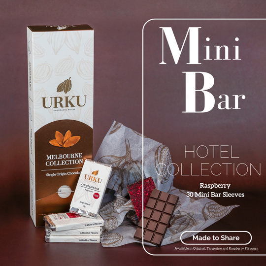 Raspberry Dark Chocolate Mini Bars Sleeve | URKU Artisan Ecuadorian Cacao