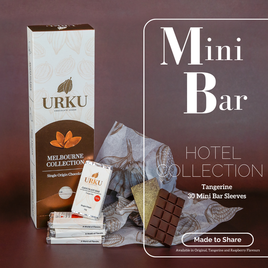 Tangerine Dark Chocolate Mini Bars Sleeve | URKU Artisan Ecuadorian Cacao